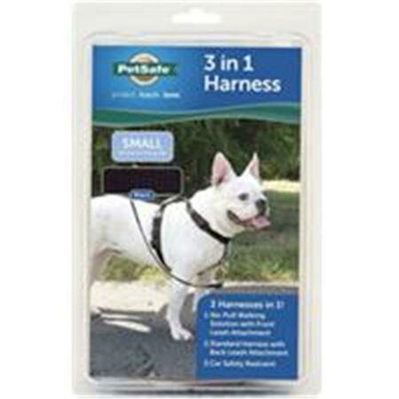 PET SAFE 3 in 1 Harness No-Pull Walking Solution, Black - Small 536293